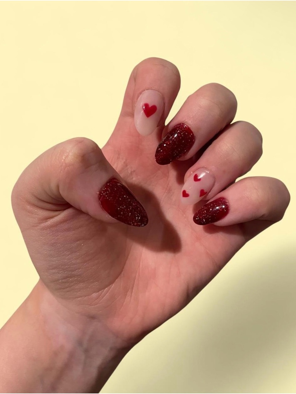 Red Heart Accent Press-On Nails - Women Accessories